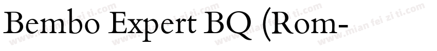 Bembo Expert BQ (Rom字体转换
